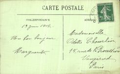 VINTAGE POSTCARD Castle of Chantilly the Castle seen of the park