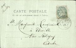 VINTAGE POSTCARD Chantilly Seen of the park