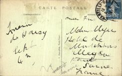 VINTAGE POSTCARD Castle of Chantilly the Frontage and the frontage