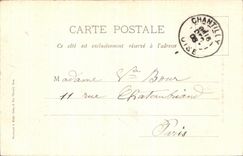 VINTAGE POSTCARD Chantille Face Of the Large Castle Seen Of Dimension