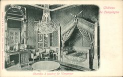 VINTAGE POSTCARD the Castle Compiegne Chambre has to lay down L emperor