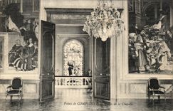 VINTAGE POSTCARD Compiegne Palate Living room of the vault