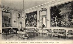 VINTAGE POSTCARD Compiegne the Castle Reception room of the Sovereigns