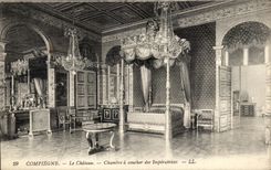 VINTAGE POSTCARD Compiegne the Castle Room has Coucher Empresses