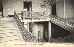 VINTAGE POSTCARD Compiegne the Castle L Staircase D honor
