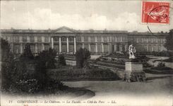 VINTAGE POSTCARD Compiegne the Castle the Frontage Dimensions park