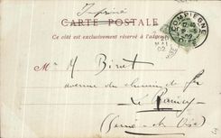 VINTAGE POSTCARD Compiegne the Castle Room has Coucher of Prince Imperial