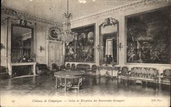 VINTAGE POSTCARD Compiegne Reception room of the foreign Sovereigns