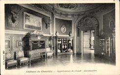 VINTAGE POSTCARD Castle Of Chantilly Apartments of the Cop Anteroom
