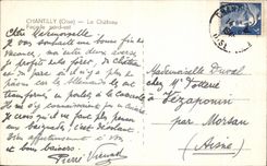 VINTAGE POSTCARD Castle Of Northern Chantilly Facade is