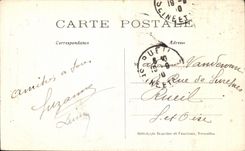 VINTAGE POSTCARD Castle Of Chantilly English Garden Temple of Come Callipyge