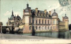 VINTAGE POSTCARD Castle Of Chantilly the Northern Frontage Is