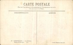 VINTAGE POSTCARD Compiegne the Castle Living room of Music
