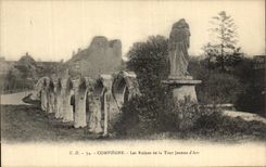 VINTAGE POSTCARD Compiegne Ruins of the Tower Jeanne D Arc