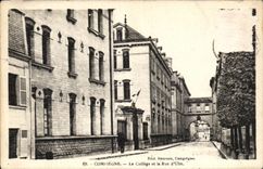 VINTAGE POSTCARD Compiegne the College and the Street D Ulm