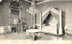 VINTAGE POSTCARD Compiegne the Castle Room has to sleep of Napoleon 1st