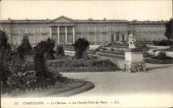VINTAGE POSTCARD Compiegne the Castle the Frontage Dimensions park