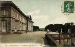 VINTAGE POSTCARD Compiegne the Castle and Terraces