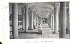VINTAGE POSTCARD Compiegne Palate Room Of the Columns