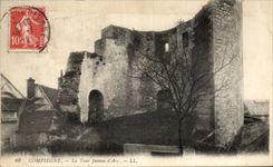 VINTAGE POSTCARD Compiegne the Tower Jeanne D Arc