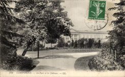 VINTAGE POSTCARD Compiegne the Park and the Castle