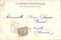 VINTAGE POSTCARD Compiegne Living room of Music