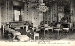 VINTAGE POSTCARD Compiegne the Castle Living room of the Lady D Honor
