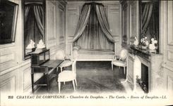 VINTAGE POSTCARD Castle Of Compiegne Room of the Dolphin