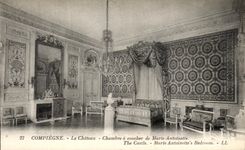 VINTAGE POSTCARD Compiegne the Castle Room has Coucher of Marie Antoinette The Castle Marie Antoinette S Bedroom