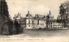 VINTAGE POSTCARD Castle Of Chantilly the Castle seen of the Park