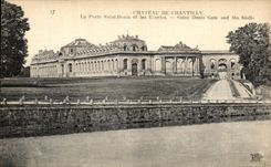 VINTAGE POSTCARD Castle Of Chantilly the Gate Holy Denis and Stables