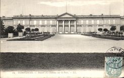VINTAGE POSTCARD Compiegne Frontage of the Castle on the Park