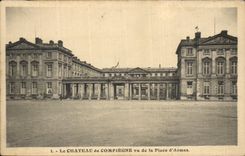 VINTAGE POSTCARD the Castle of Compiegne Seen of the Place D Weapons
