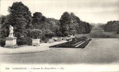 VINTAGE POSTCARD Compiegne L Avenue of the Beautiful Mounts