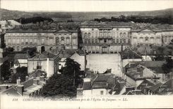 VINTAGE POSTCARD Compiegne Panorama of Chaetau taken of L Church St Jacques