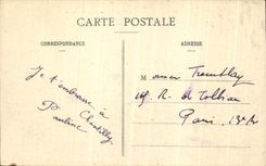 VINTAGE POSTCARD Castle of Chantilly View Entered