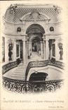 VINTAGE POSTCARD Castle of Chantilly L Staircase D Honor and the Hall