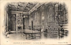 VINTAGE POSTCARD Castle of Chantilly the Gallery of the Stags