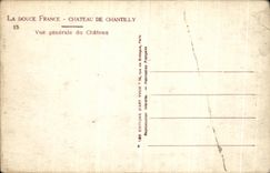 VINTAGE POSTCARD Castle Of Chantilly View of the Castle