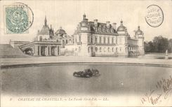 VINTAGE POSTCARD Castle of Chantilly the Northern Frontage Is