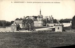 VINTAGE POSTCARD Castle Of Chantilly Main entrance and Together of the Castle