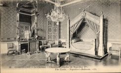 VINTAGE POSTCARD Compiegne the Castle Room has Coucher of Napoleon 1st