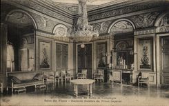 VINTAGE POSTCARD Special Collection of the Palate of Compiegne Living room of the Flowers Old Chmbre of Prince Imperial