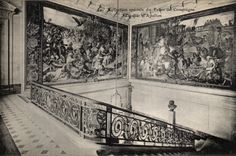 VINTAGE POSTCARD Special Collection of the Palate of Compiegne Staircase D Apollo