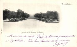 VINTAGE POSTCARD Compiegne Seen from of the Terrace of the Palate