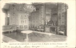 VINTAGE POSTCARD Castle Of Compiegne the Large Reception room of the Ladies D Honor