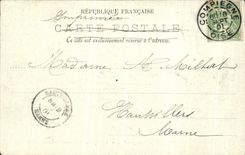 VINTAGE POSTCARD Castle Of Compiegne the Large Reception room of the Ladies D Honor