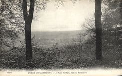 VINTAGE POSTCARD Drill Of Compiegne the Mount St Marc Seen On Rethondes