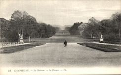 VINTAGE POSTCARD Compiegne the Castle the Lawn