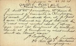 VINTAGE POSTCARD Compiegne Panorama taken of L church Jacques Saint